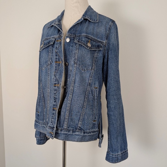GAP Denim Jacket Jean Long Sleeve Fitted Medium Wash - Picture 10 of 10